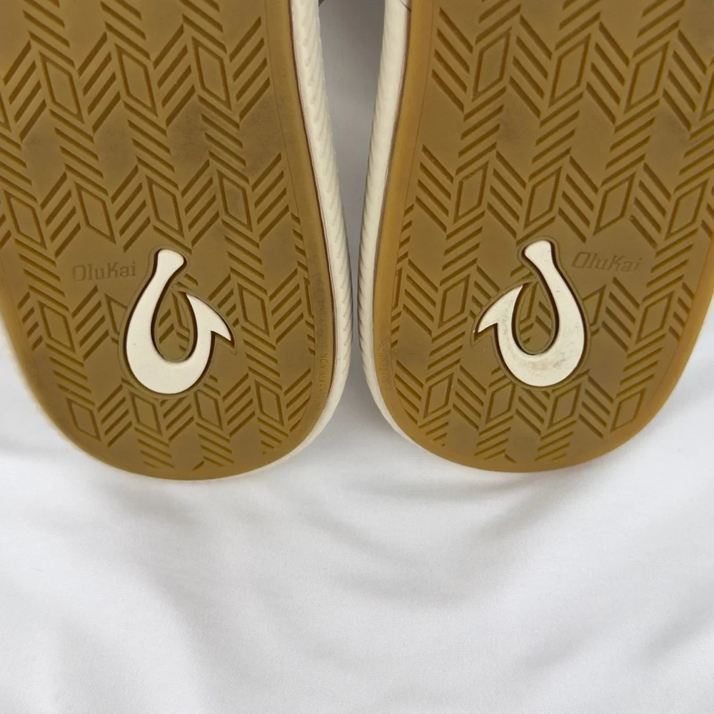OluKai Men's Tan Slip-On Loafers